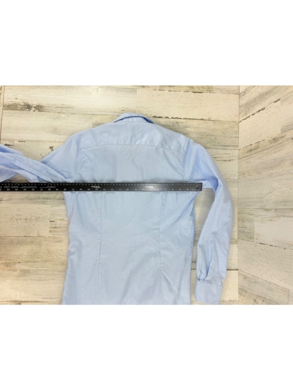 Ann Mashburn Icon Spread Shirt Sz M Sky Blue Roxford Oxford Button Down - Picture 12 of 12